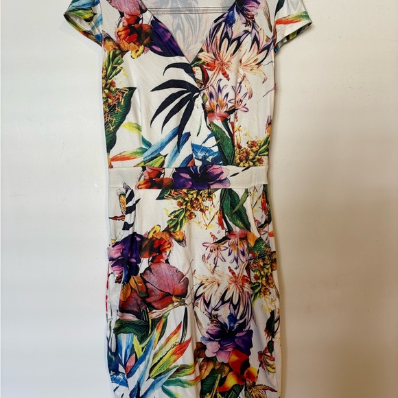 None Dresses & Skirts - Tropical Floral Women's Midi Dress